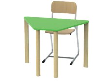 table-scolaire-origami-4-pieds-bois
