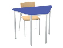 table-scolaire-origami-4-pieds-metal